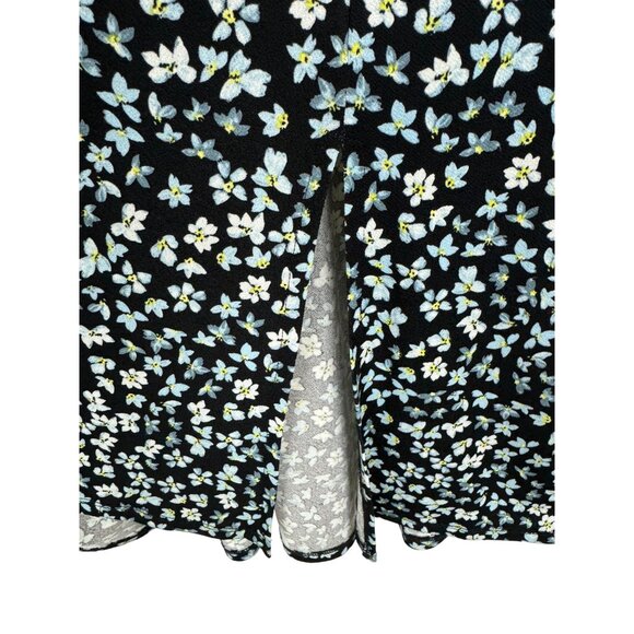 Size 14/16 1X TINY FLORAL PRINT STRETCH MIDI DRESS Cottagecore Western PLUS SIZE - Picture 5 of 7